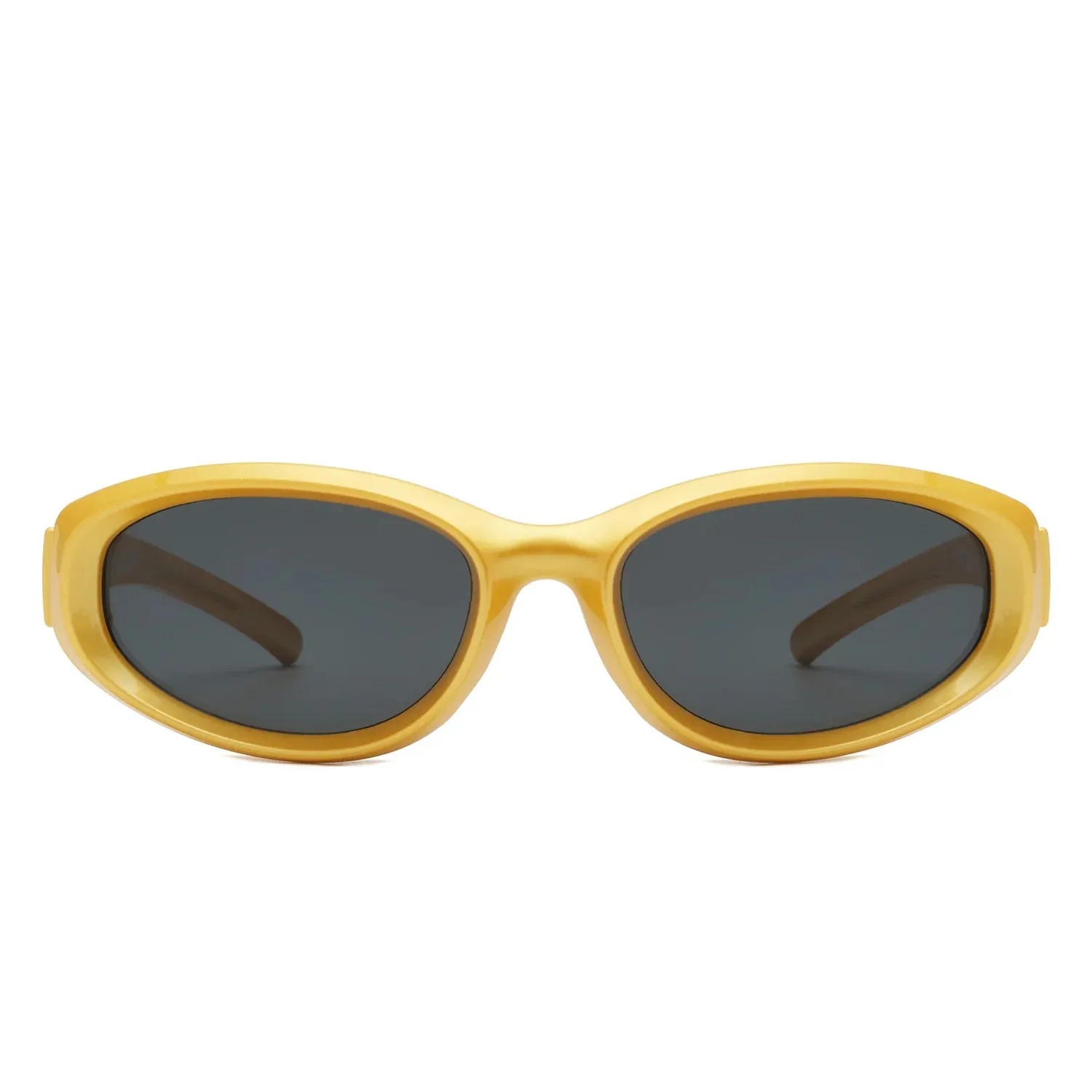 Nudge - Rectangle Retro Chic Oval Fashion Sunglasses