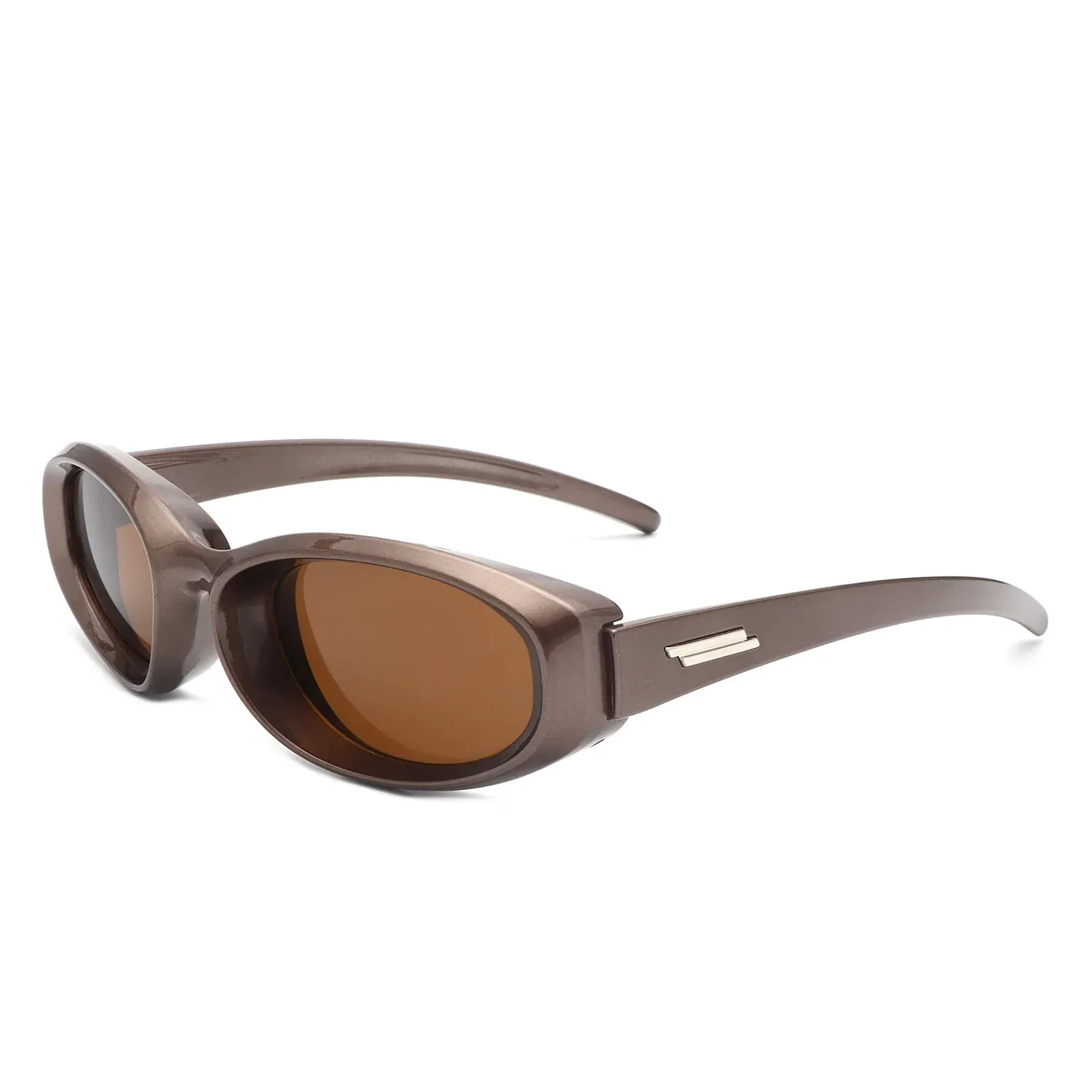 Nudge - Rectangle Retro Chic Oval Fashion Sunglasses