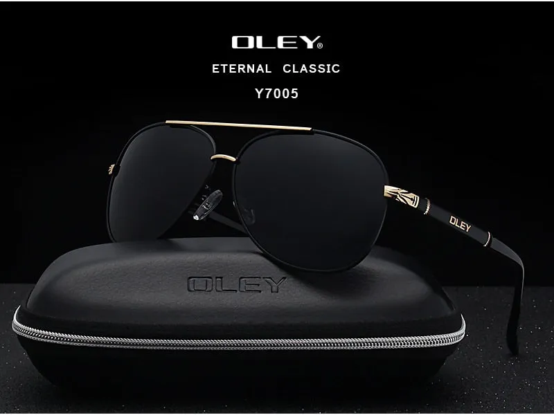 Oley Brand Sunglasses Men Polarized Classic Pilot Fishing Driving Y7005