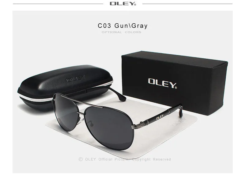 Oley Brand Sunglasses Men Polarized Classic Pilot Fishing Driving Y7005