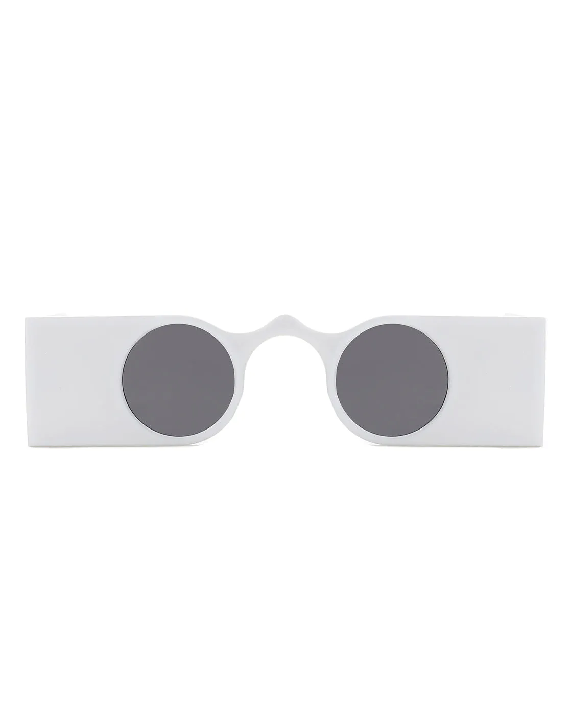 Oralia - Retro Irregular Wide Bar Round Sunglasses