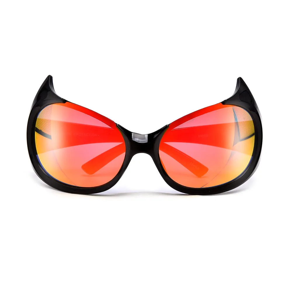 OVERSIZED FUTURISTIC CAT SHAPED SUNGLASSES