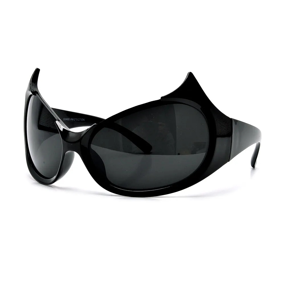 OVERSIZED FUTURISTIC CAT SHAPED SUNGLASSES