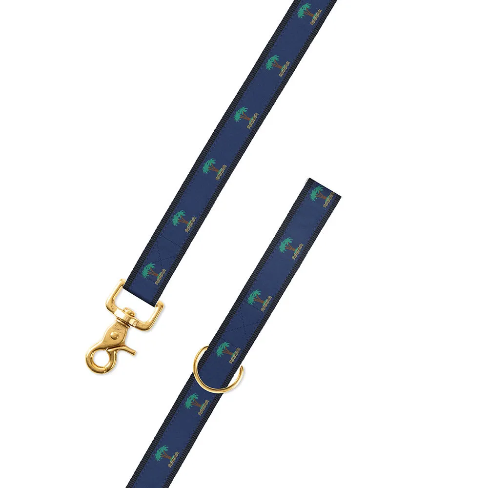 Palm Trees on Navy Motif Dog Leash