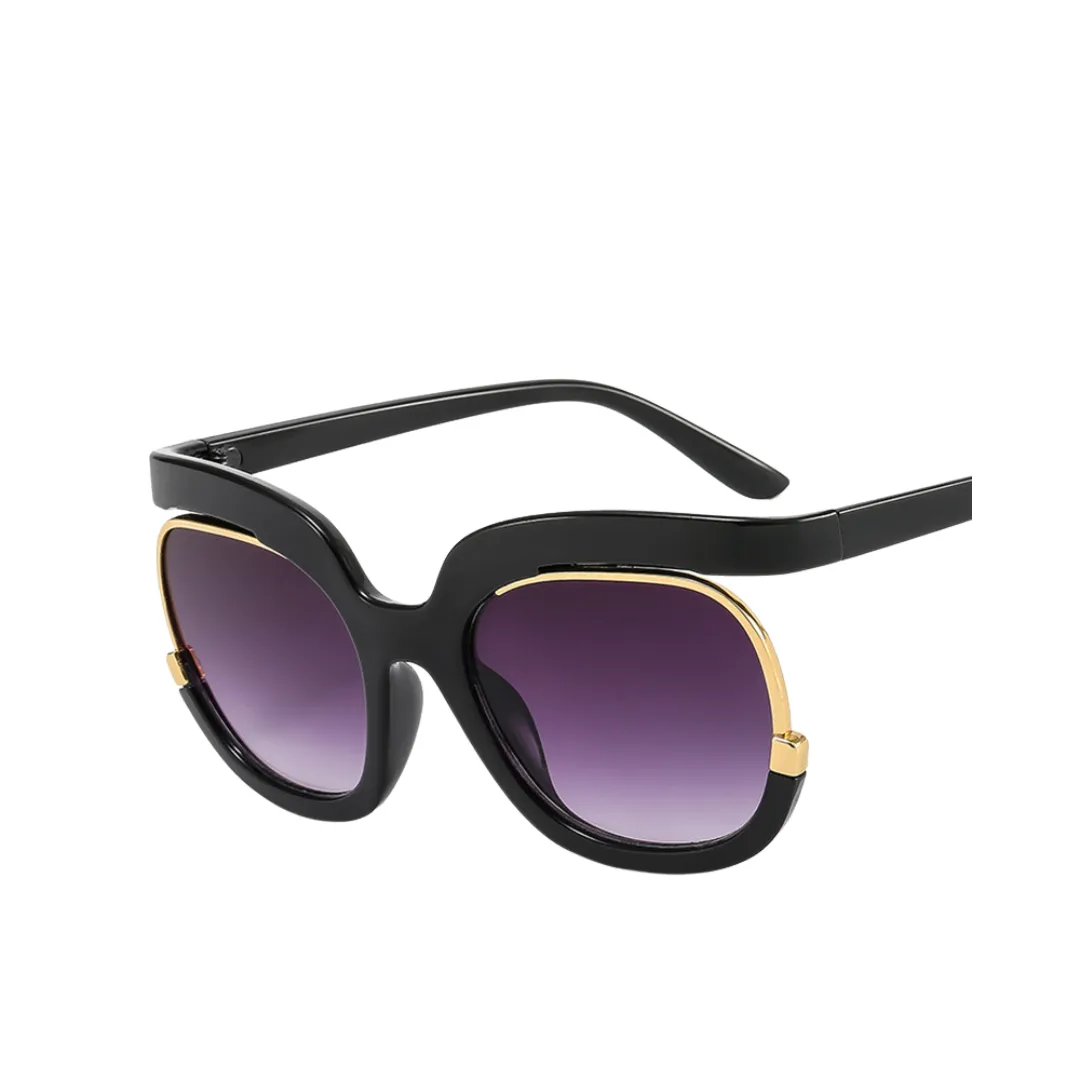 Pre Order:  Retro Round Color Contrast Sunglasses