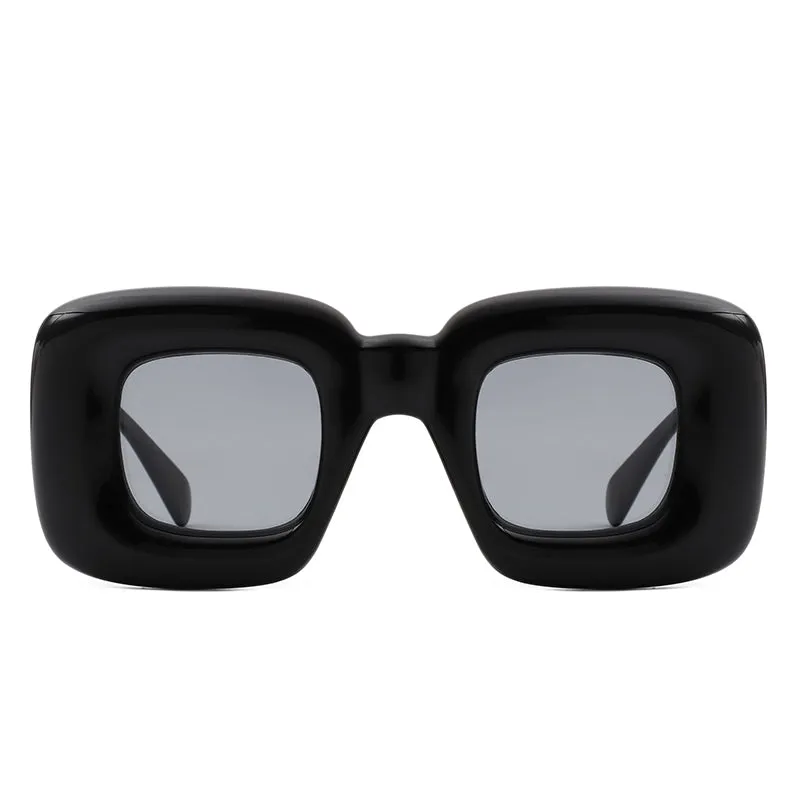 Rayne - Oversized Chunky Square Thick Frame Sunglasses