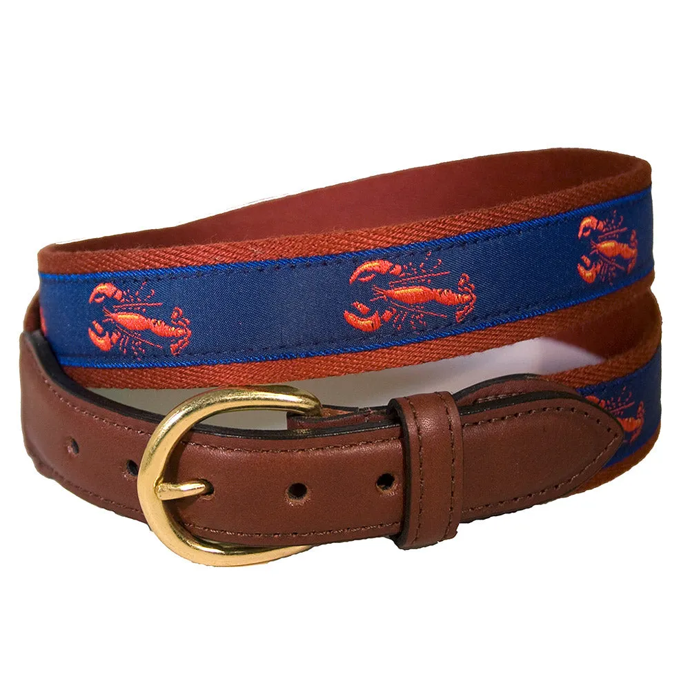 Red & Navy Lobster Motif Children's Belt