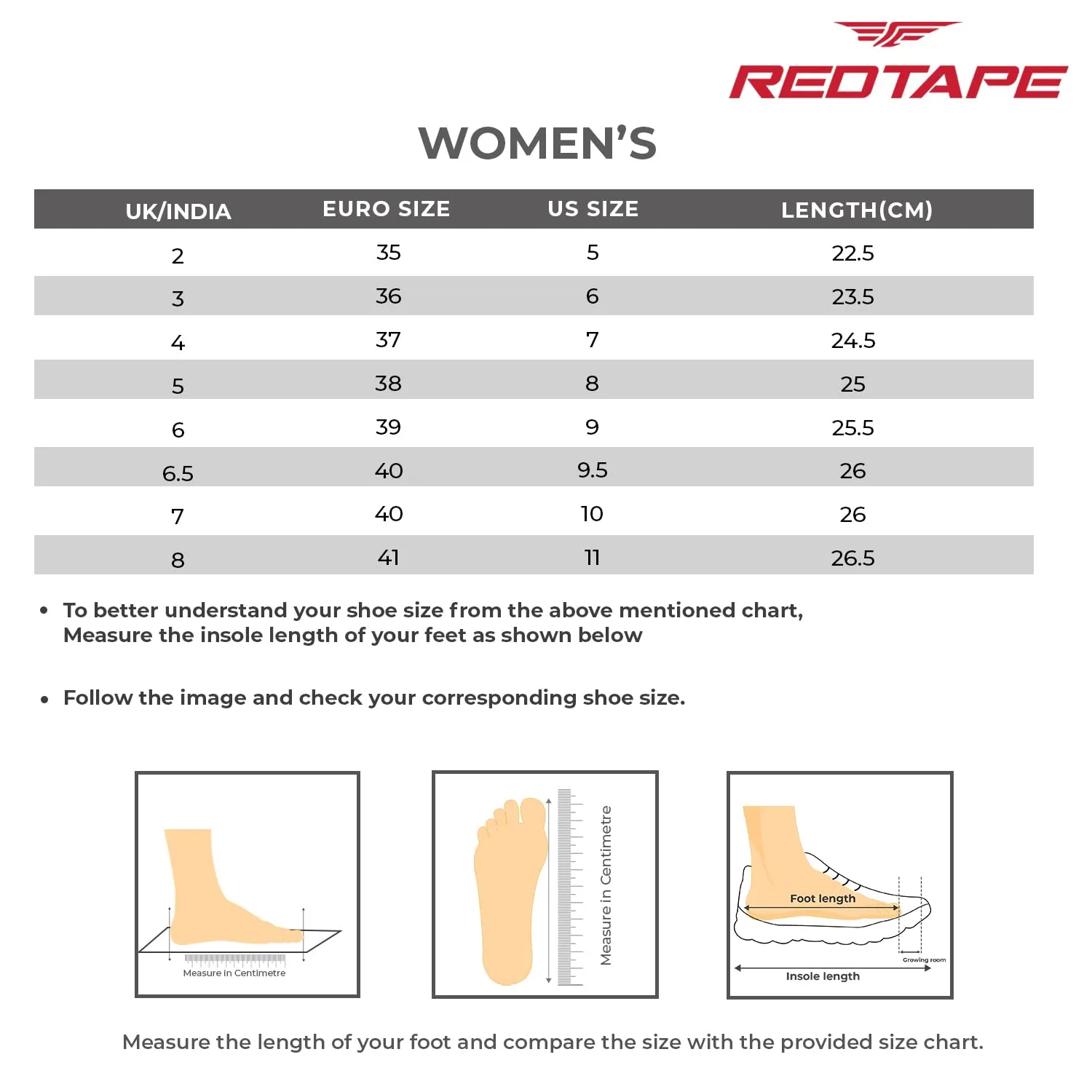 Red Tape Women's Casual Sneakers Shoes | Soft Cushioned Insole, Slip-Resistance, Dynamic Feet Support, Arch Support & Shock Absorption, Model RLL0062, Multicolor, UK4/US6