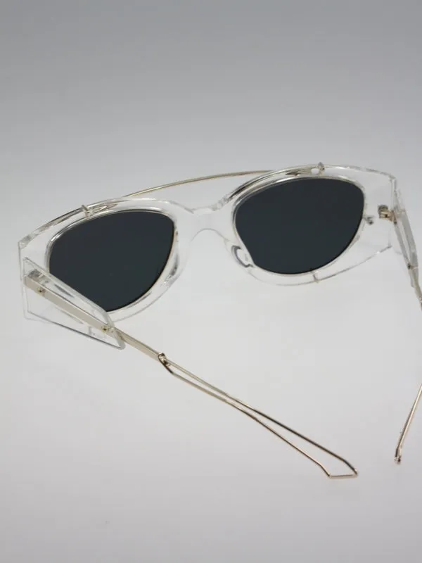 Retro Clear Frame Sunglasses