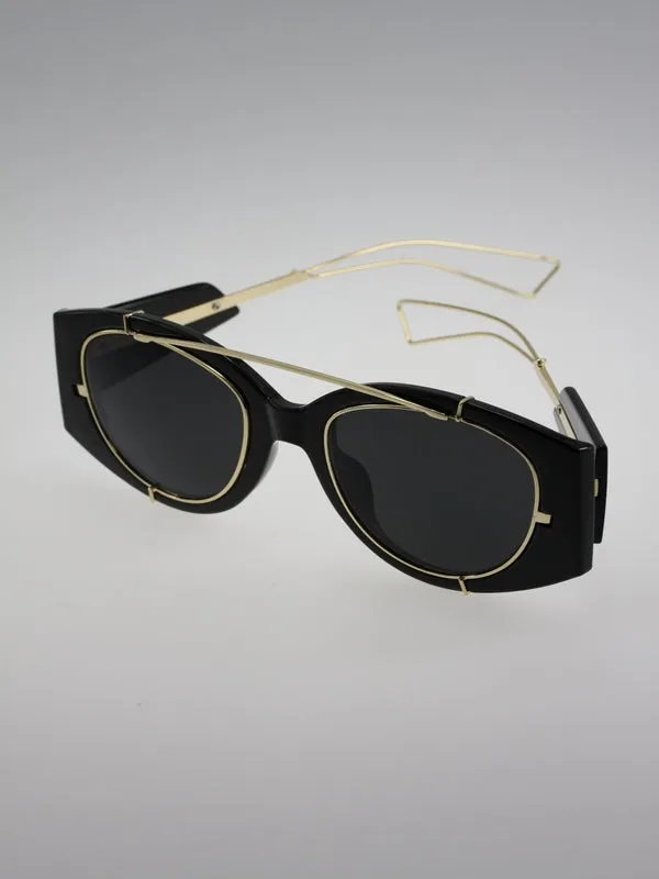 Retro Clear Frame Sunglasses