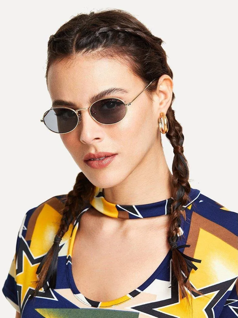 Retro Oval Sunglasses