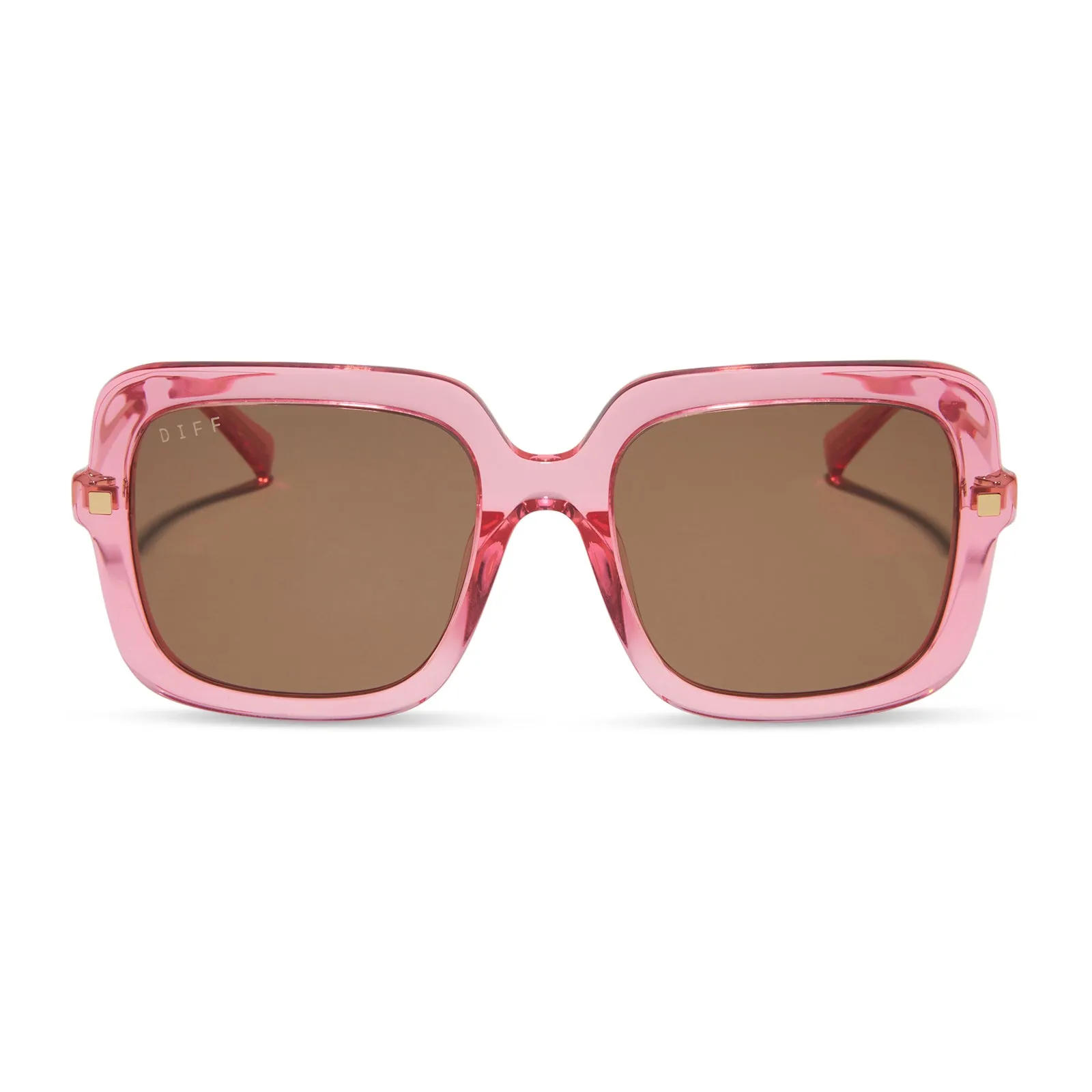 SANDRA - CANDY PINK CRYSTAL   BROWN SUNGLASSES