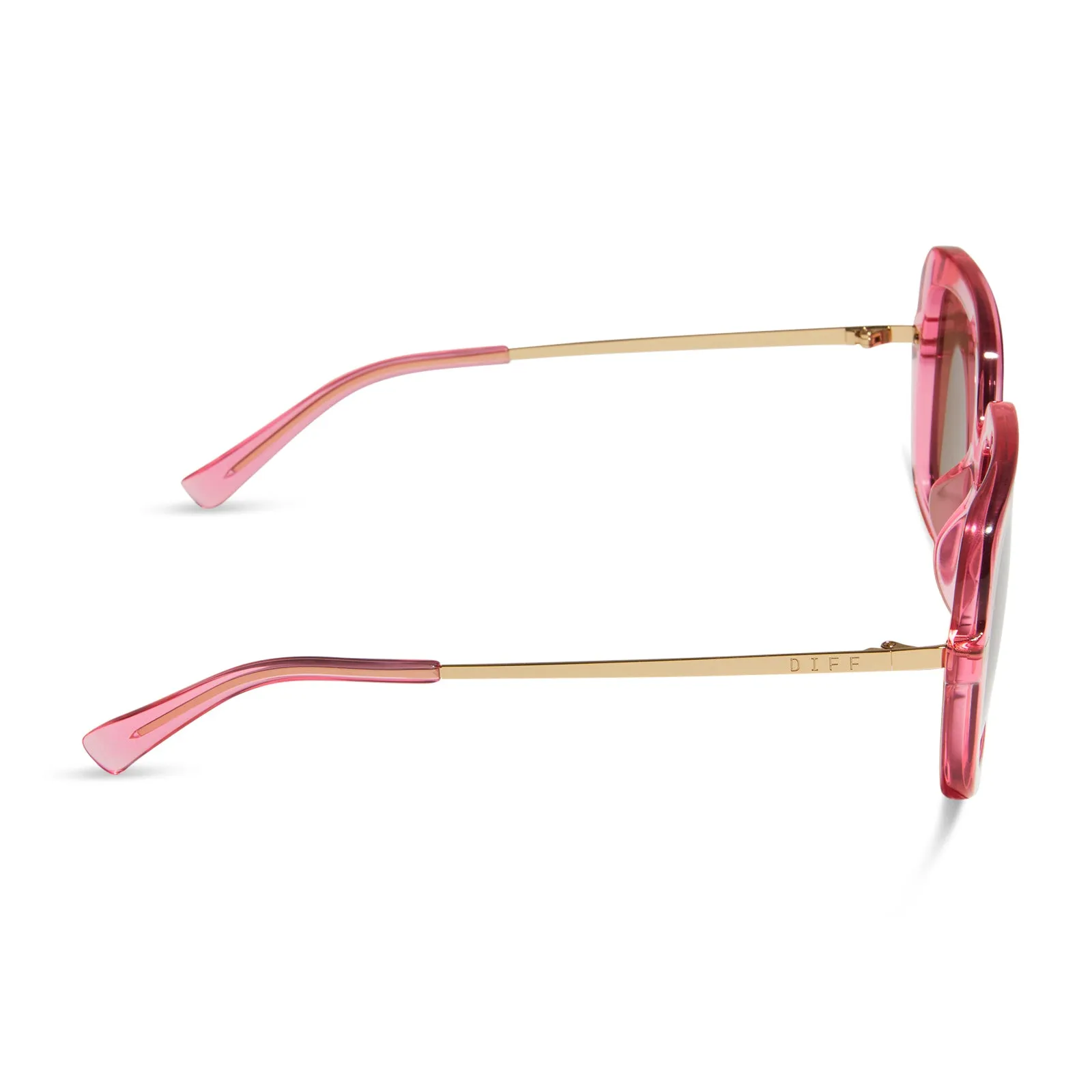 SANDRA - CANDY PINK CRYSTAL   BROWN SUNGLASSES