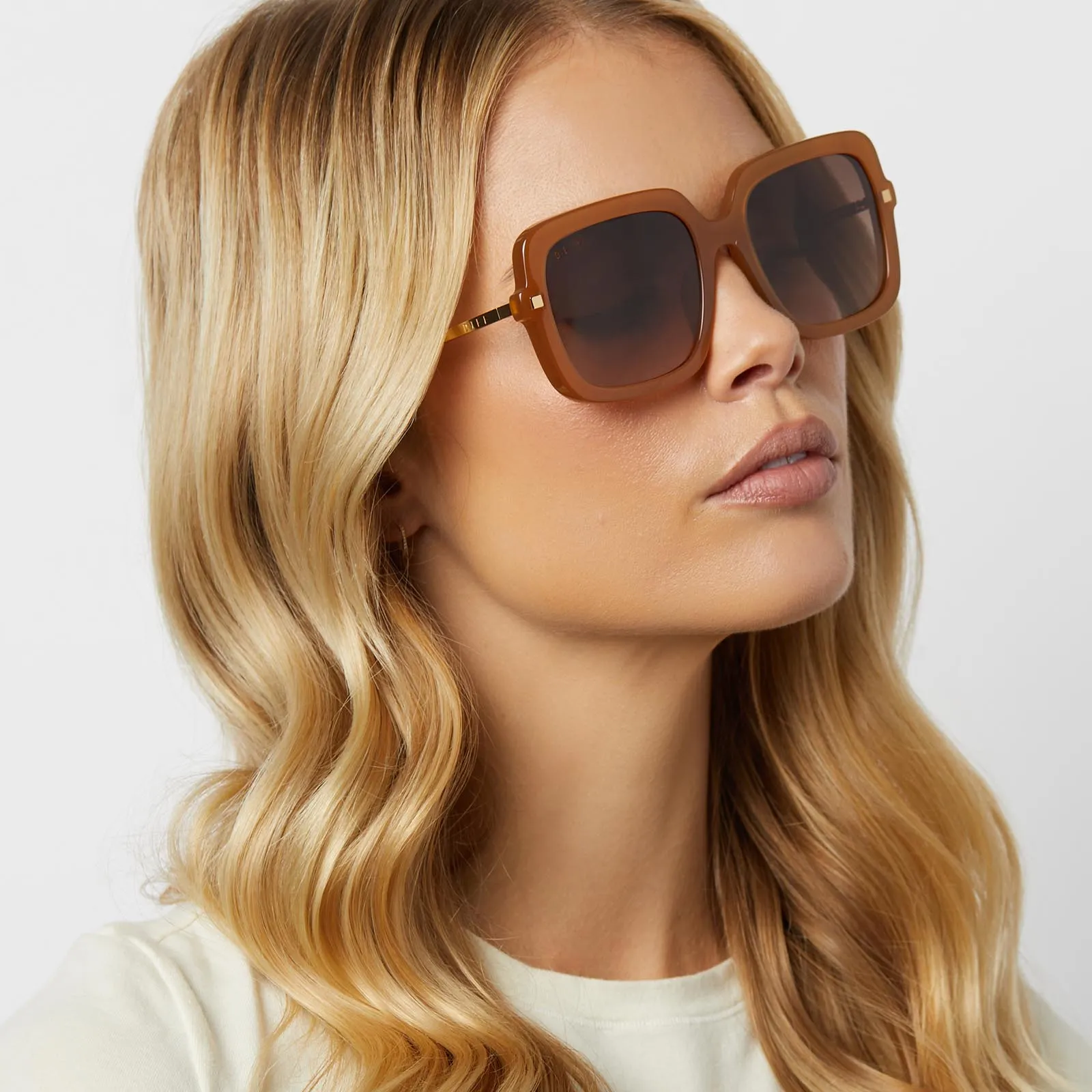 SANDRA - SALTED CARAMEL   BROWN GRADIENT SUNGLASSES