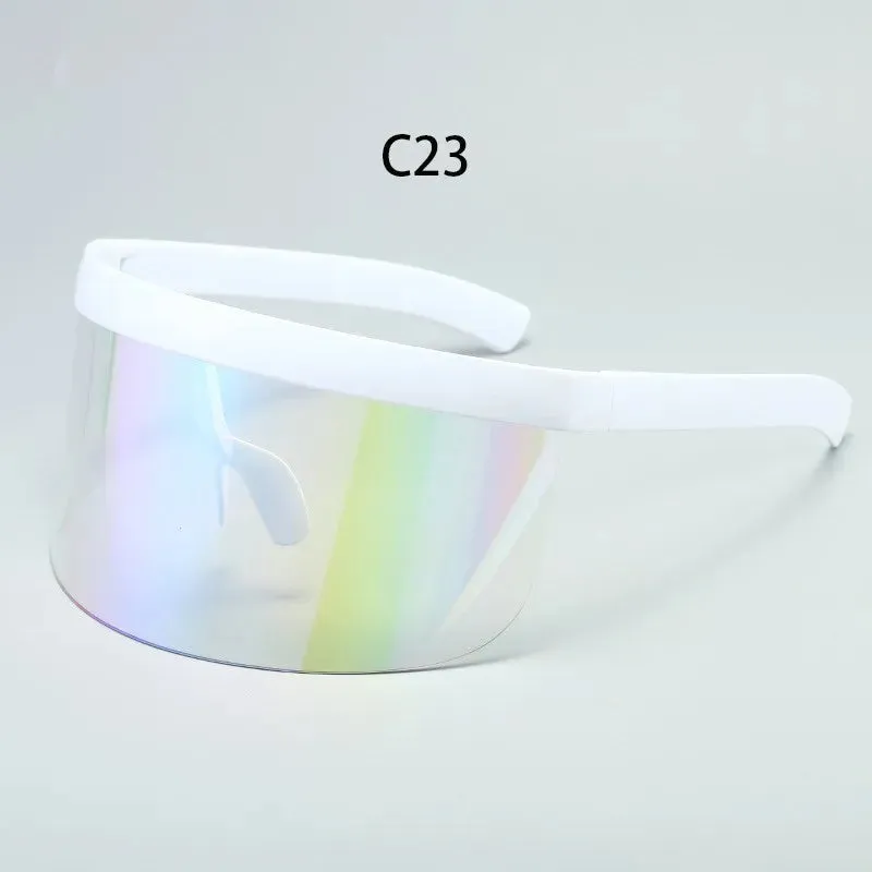 Shield Visor Sunglasses - Retro/Futuristic/Punk Eyewear Cosplay Sun Glasses