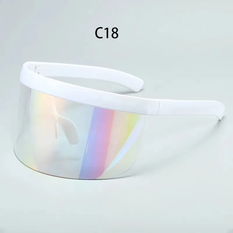 Shield Visor Sunglasses - Retro/Futuristic/Punk Eyewear Cosplay Sun Glasses