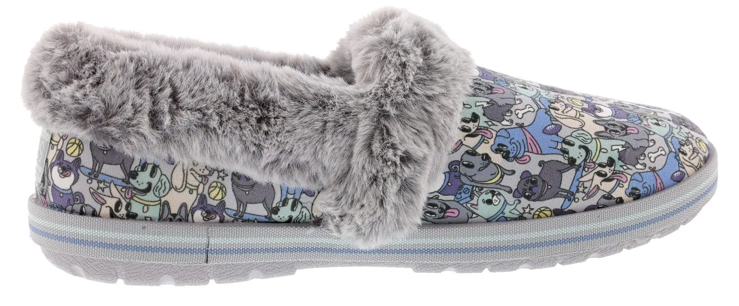 Skechers Women's Bobs Too Cozy Wandering Eyez Memory Foam Slippers