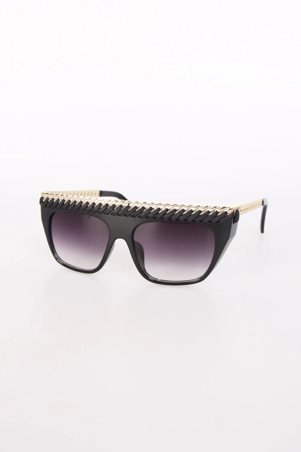 Stitch eyebrow square sunglasses