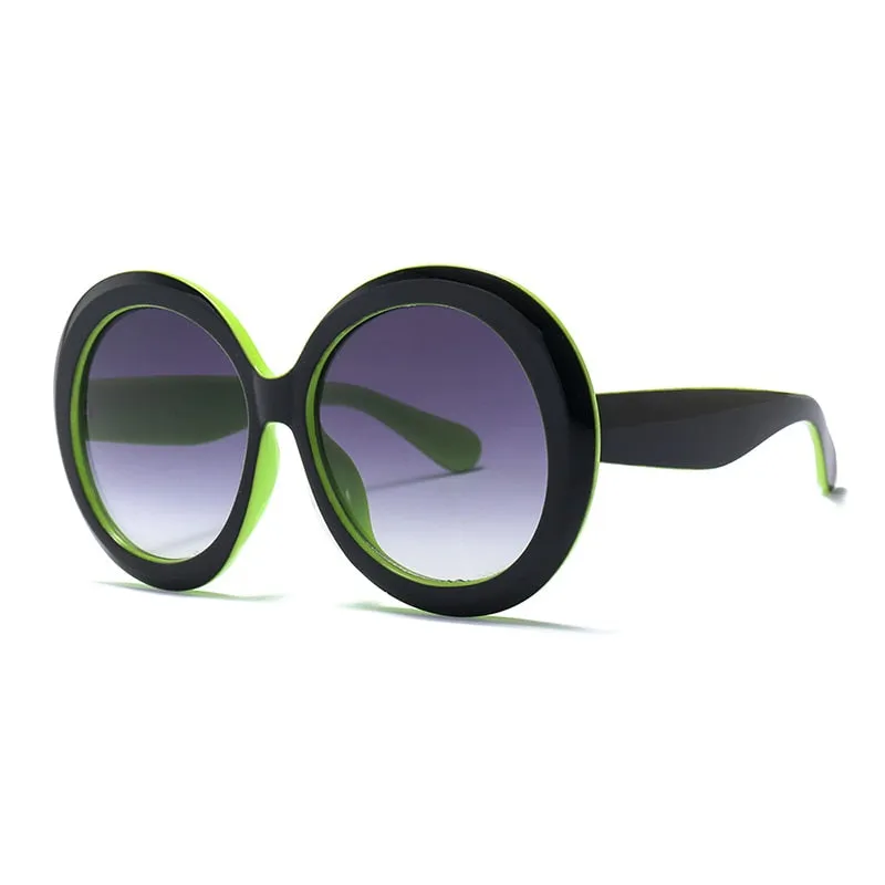 TEEK - Vintage Big Round Gradient Oversized Sunglasses