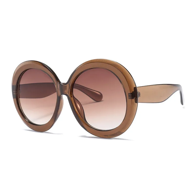 TEEK - Vintage Big Round Gradient Oversized Sunglasses