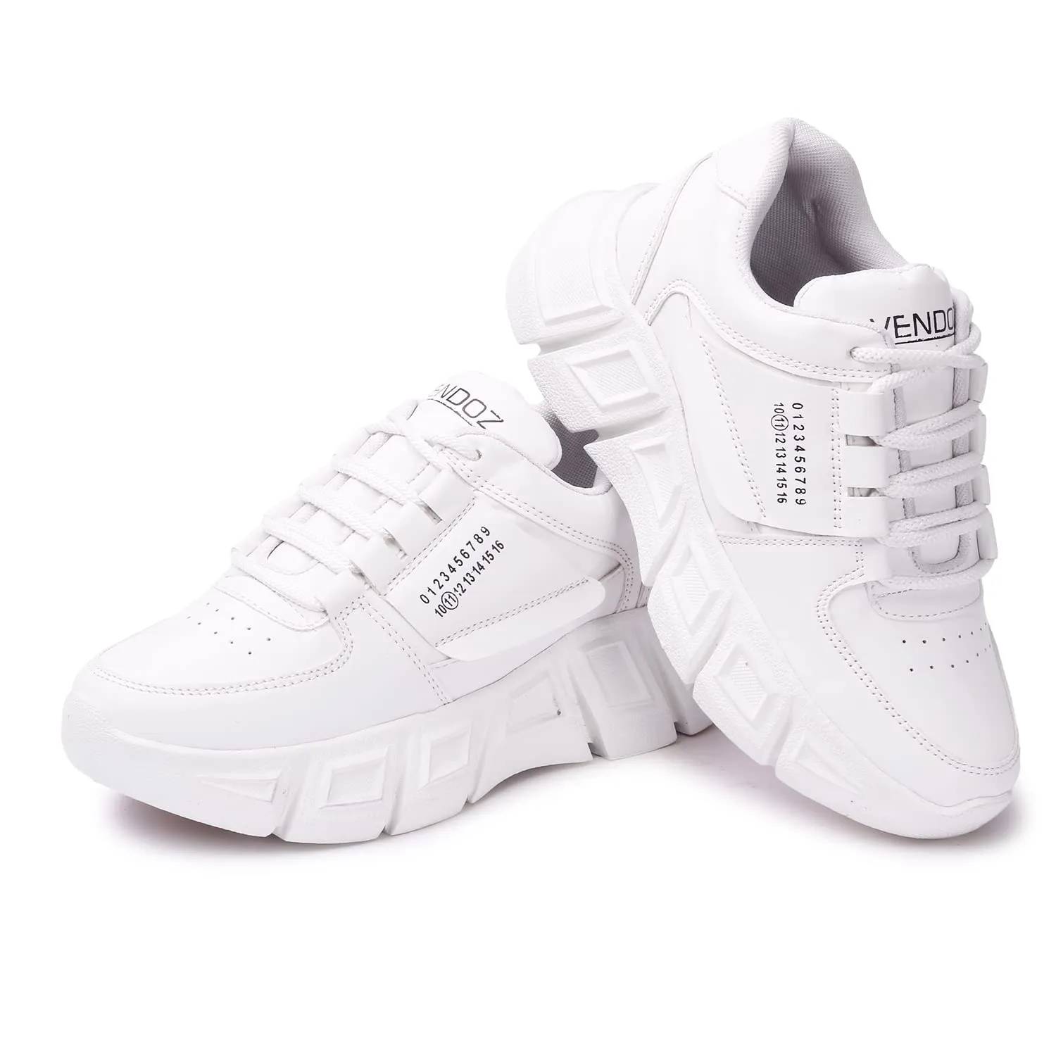 Vendoz Women White Casual Sneakers - 41 EU