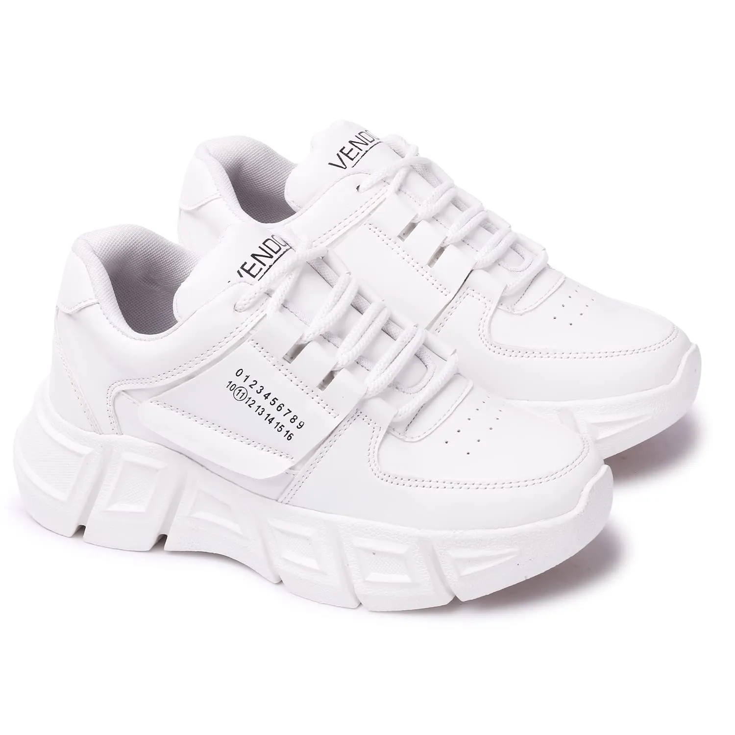 Vendoz Women White Casual Sneakers - 41 EU