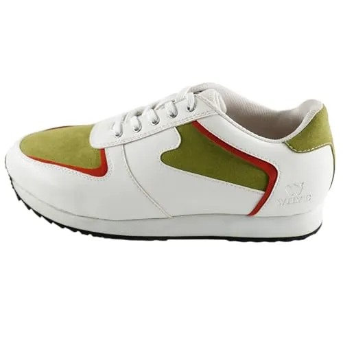 WELVIC Ketty White and Green Sport Shoes for Women (UK Size - 6)