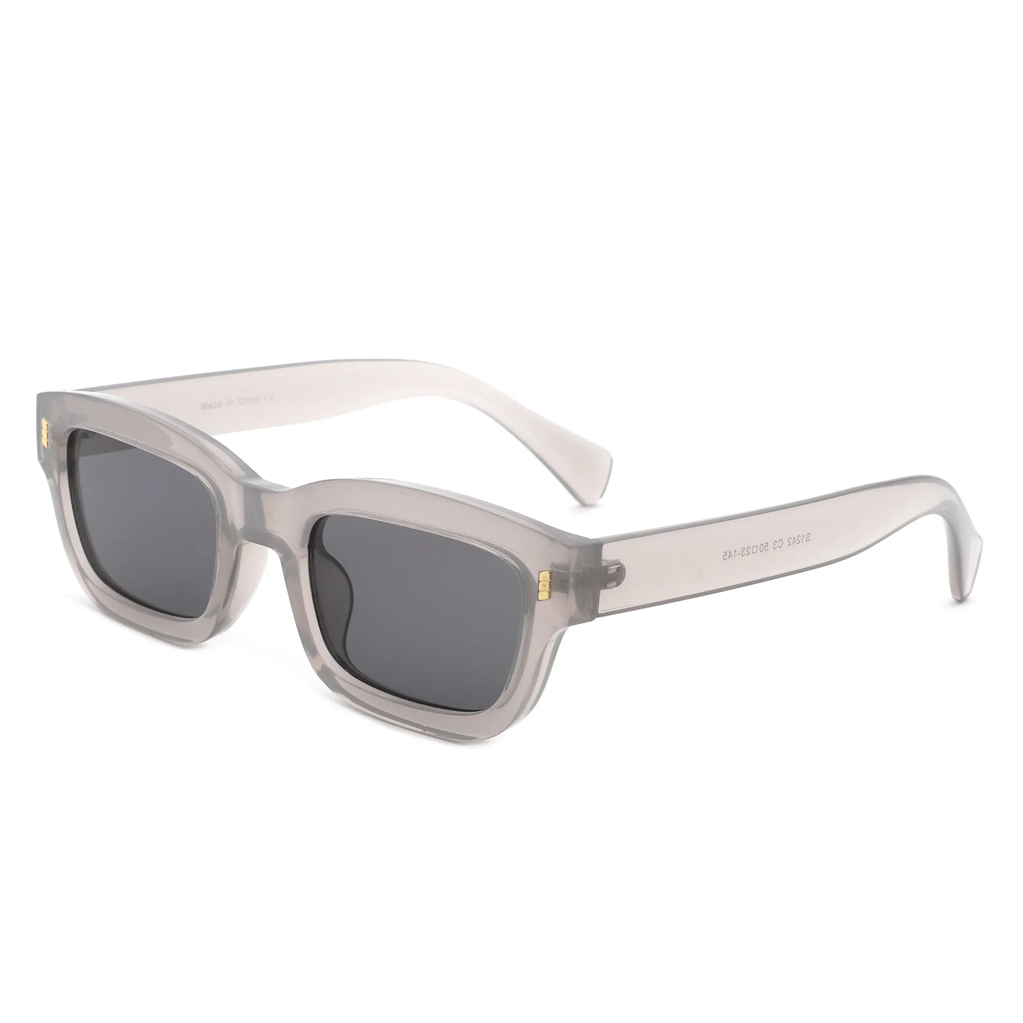 Whim -Retro Fashion Narrow Rectangular Square Sunglasses