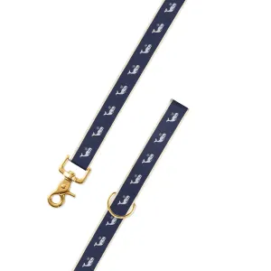 White Whale Motif Dog Leash